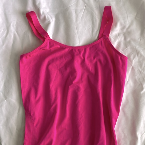 Black Mesh Hoodie with Neon Pink Tank Top - Picture 3 of 4